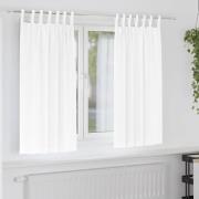 vidaXL Mörkläggningsgardiner med gardiner Ren Vit Polyester