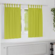 vidaXL Gardiner med gardiner 2 pcs Äppelgrön Polyester