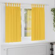 vidaXL Gardiner med gardiner 2 pcs senapsgul Polyester