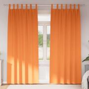 vidaXL Gardiner med gardiner 2 pcs Klart orange Polyester