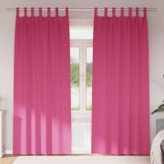 vidaXL Gardiner med gardiner 2 pcs Ljusrosa Polyester