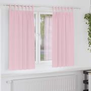 vidaXL Mörkläggningsgardiner med gardiner Babyrosa Polyester