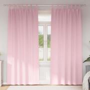vidaXL Gardiner med gardiner 2 pcs Babyrosa Polyester