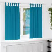 vidaXL Mörkläggningsgardiner med gardiner Turkos Polyester
