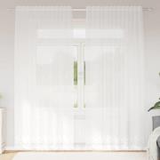 vidaXL Gardiner med gardiner Vit 500x100cm Polyester