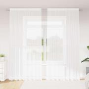vidaXL Gardiner med gardiner Vit 500x100cm Polyester