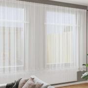 vidaXL Gardiner med gardiner Vit 750 x 245 cm Polyester