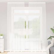 vidaXL Gardiner med gardiner Vit 150 x 260 cm Polyester