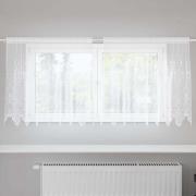 vidaXL Spetsgardin med gardiner Blommor Vit 100 x 200 cm Polyester