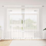 vidaXL Gardiner med gardiner Vit 500x100cm Polyester