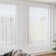 vidaXL Gardiner med gardiner Vit 500x100cm Polyester