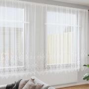 vidaXL Gardiner med gardiner Vit 500x100cm Polyester