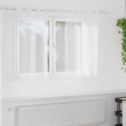 vidaXL Gardiner med gardiner 2 pcs Vit 140x140cm Polyester