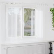 vidaXL Voile Gardin med gardiner 2 pcs Vit 175 x 140 cm Polyester