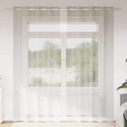 vidaXL Gardiner med gardiner 2 pcs Kräm Polyester