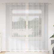 vidaXL Gardiner med gardiner 2 pcs Ljusgrå Polyester