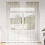 vidaXL Voile Gardin med gardiner 2 pcs Kräm 245 x 140 cm Polyester