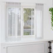vidaXL Voile Gardin med gardiner 2 pcs Ljusgrå 175 x 140 cm Polyester