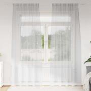 vidaXL Gardiner med gardiner 2 pcs Ljusgrå Polyester