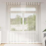 vidaXL Gardiner med gardiner 2 pcs Sand Polyester