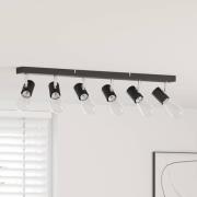 vidaXL Takspotlight med strålkastare Svart 73 x 6,5 x 11,5 cm Metall