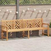 vidaXL Trädgårdsbänk Brun 228 x 60 x 90 cm Massivt teakträ