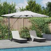 vidaXL Roma Parasol Beige 286 x 285 x 270 cm Aluminium och Polyester