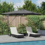 vidaXL Roma Parasol Antracit 286 x 285 x 270 cm Aluminium, Polyester