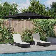 vidaXL Roma Parasol Svart 286 x 285 x 270 cm Aluminium och Polyester