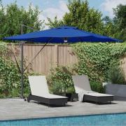 vidaXL Roma Parasol Blå 286 x 285 x 270 cm Aluminium och Polyester
