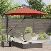 vidaXL Cantilever bananparasol Terracotta 294 x 294 x 248 cm