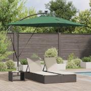 vidaXL Cantilever bananparasol Grön 249 x 249 x 250 cm