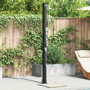 vidaXL Utomhus solardusch Svart 217 cm PVC, aluminium