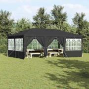 vidaXL Partytält Antracit, Vit 600 x 400 x 266 cm Polyester, Stål