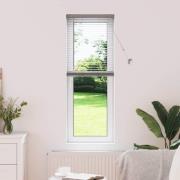 vidaXL Fönsterpersienn med gardiner Manuell Silver Aluminium