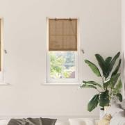 vidaXL Fönsterpersienner & Gardiner med gardiner Ljusbrun Bambu