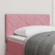 vidaXL Huvudgavel Väggmonterad Geometriskt Rosa 80 cm Sammet