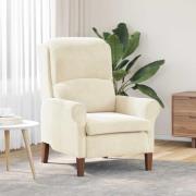 vidaXL fåtölj Kräm Sammet