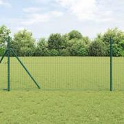 vidaXL Staketstolpar 12 pcs Grön 180 cm Pulverlackerad stål