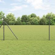 vidaXL Staketstolpar 2 pcs Grå 180 cm Pulverlackerad stål