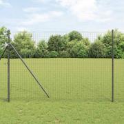 vidaXL Staketstolpar 12 pcs Grå 210 cm Pulverlackerad stål