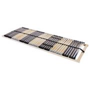 vidaXL Ribbad sängbotten Brun 140 x 190 cm Massivt bokträ