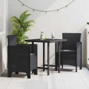 vidaXL Trädgård Stol 2 pcs Antracit 53 x 49 x 85 cm PP