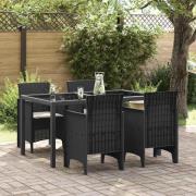 vidaXL Trädgård Stol 4 pcs Antracit 53 x 49 x 85 cm PP
