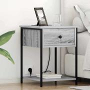 vidaXL Nattduksbord Grå Sonoma 42 x 41 x 56 cm Konstruerat trä