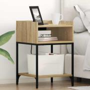 vidaXL Sängbord 2 pcs Sonoma ek 40 x 40 x 61 cm Konstruerat trä