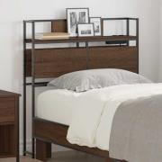 vidaXL Förvaringshuvudgavel med hylla brun ek 80 cm Konstruerat trä