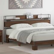 vidaXL Förvaringshuvudgavel med hylla brun ek 200 cm Konstruerat trä