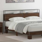 vidaXL Förvaringshuvudgavel med hylla brun ek 200 cm Konstruerat trä