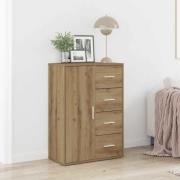vidaXL Sideboard med låda artisan ek 60 x 31 x 84 cm Konstruerat trä